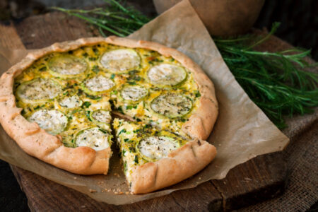 Zucchini Goat Cheese Tart Recipe Image